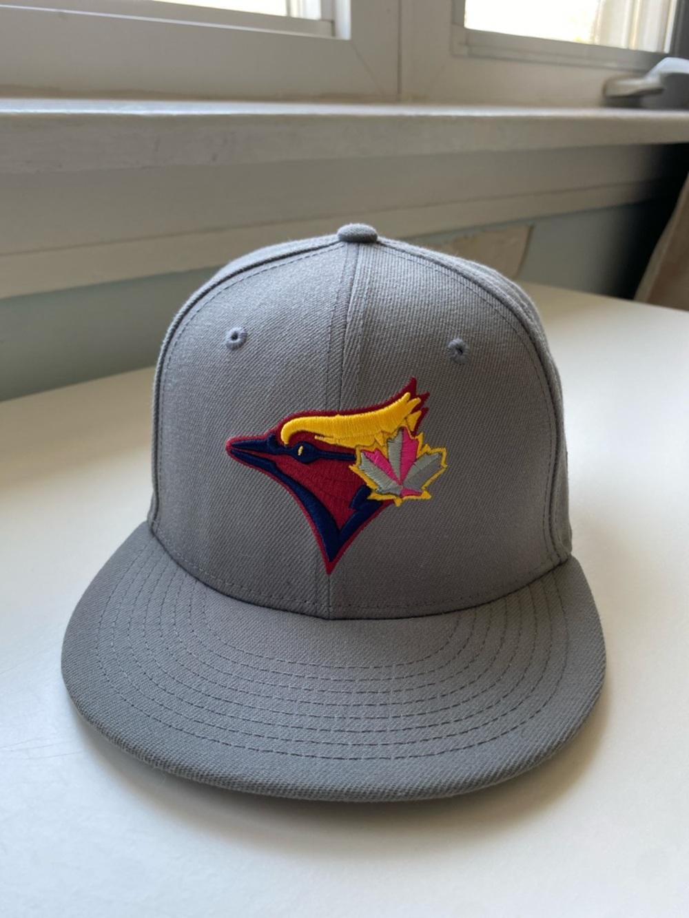 New Era Toronto Blue Jays Snapback Grey Cap w/Colourful Logo-Youth